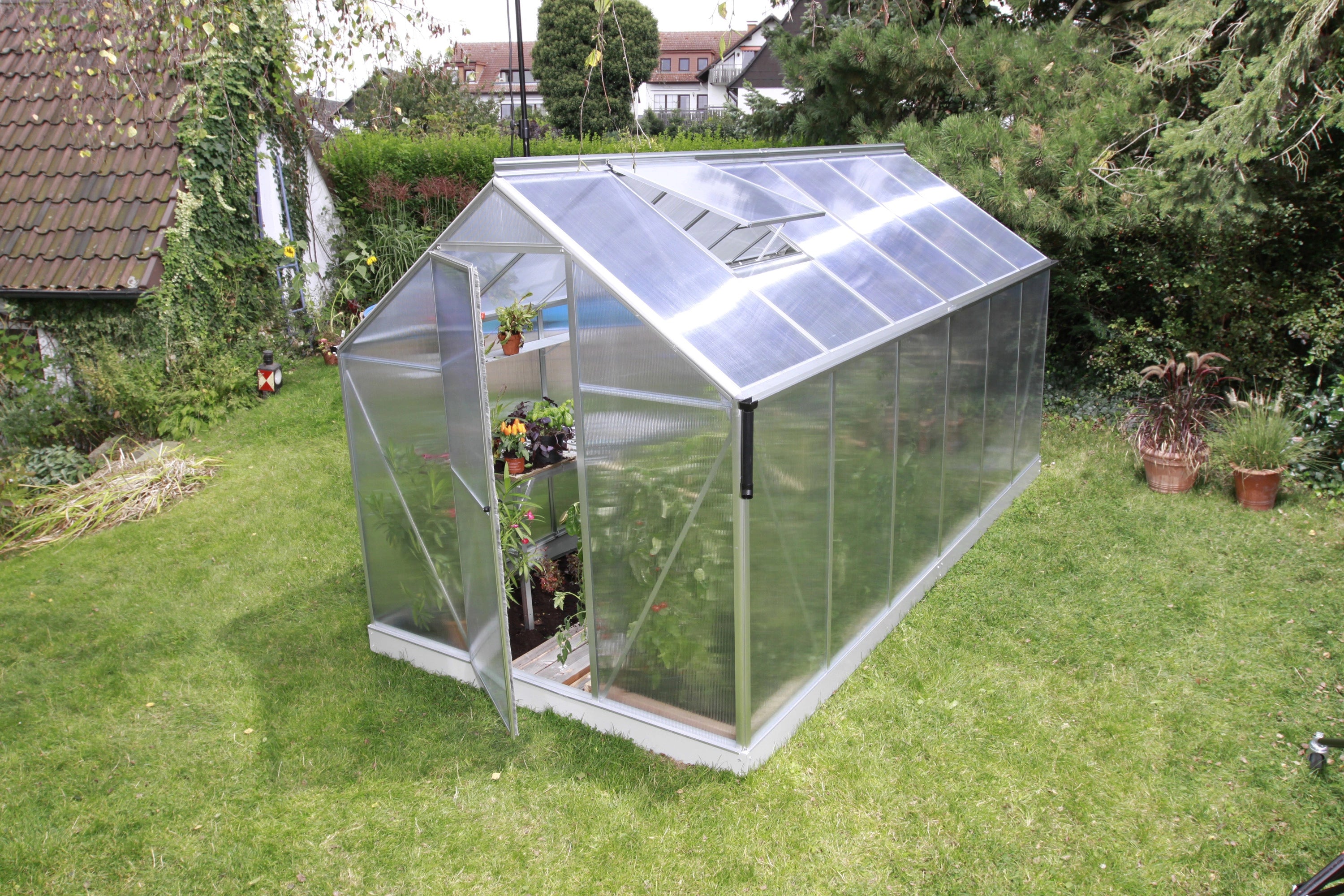 serre de jardin anthracite 7m2