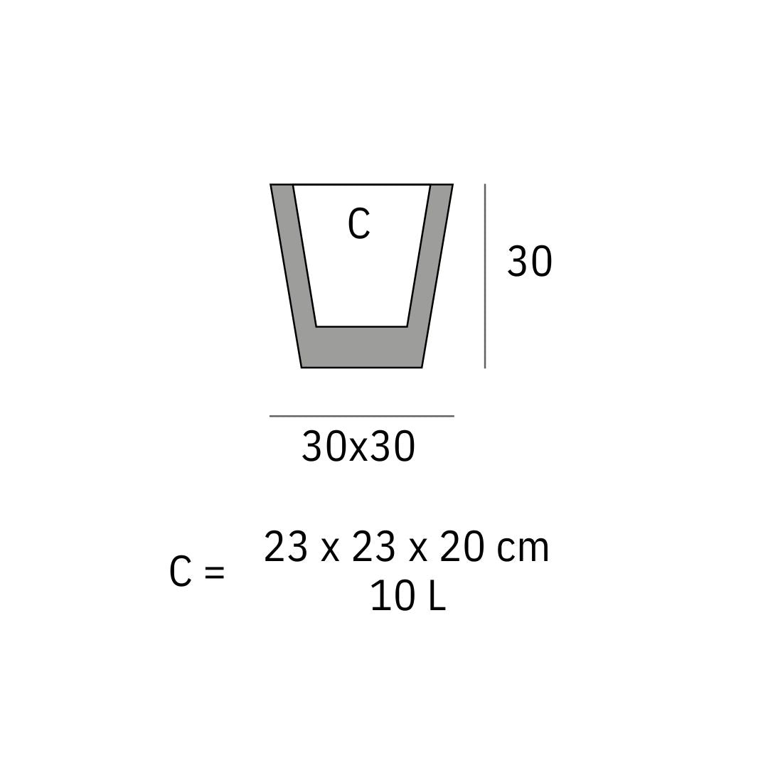 Bloempot - Cono Cuadrado