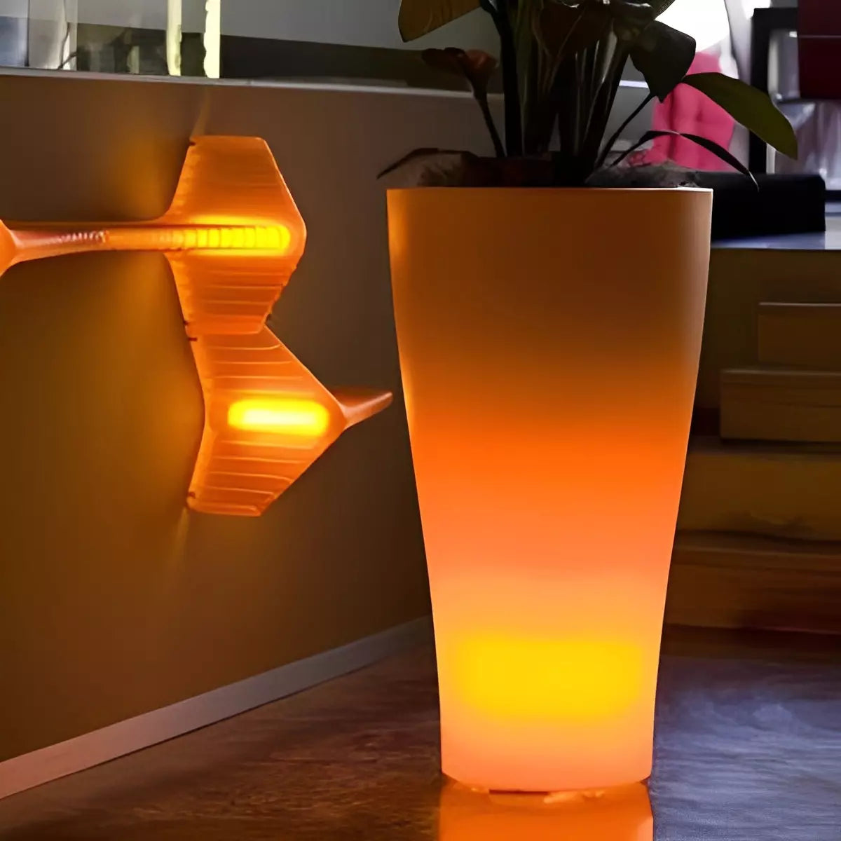 pot de fleurs lumineux RGBW