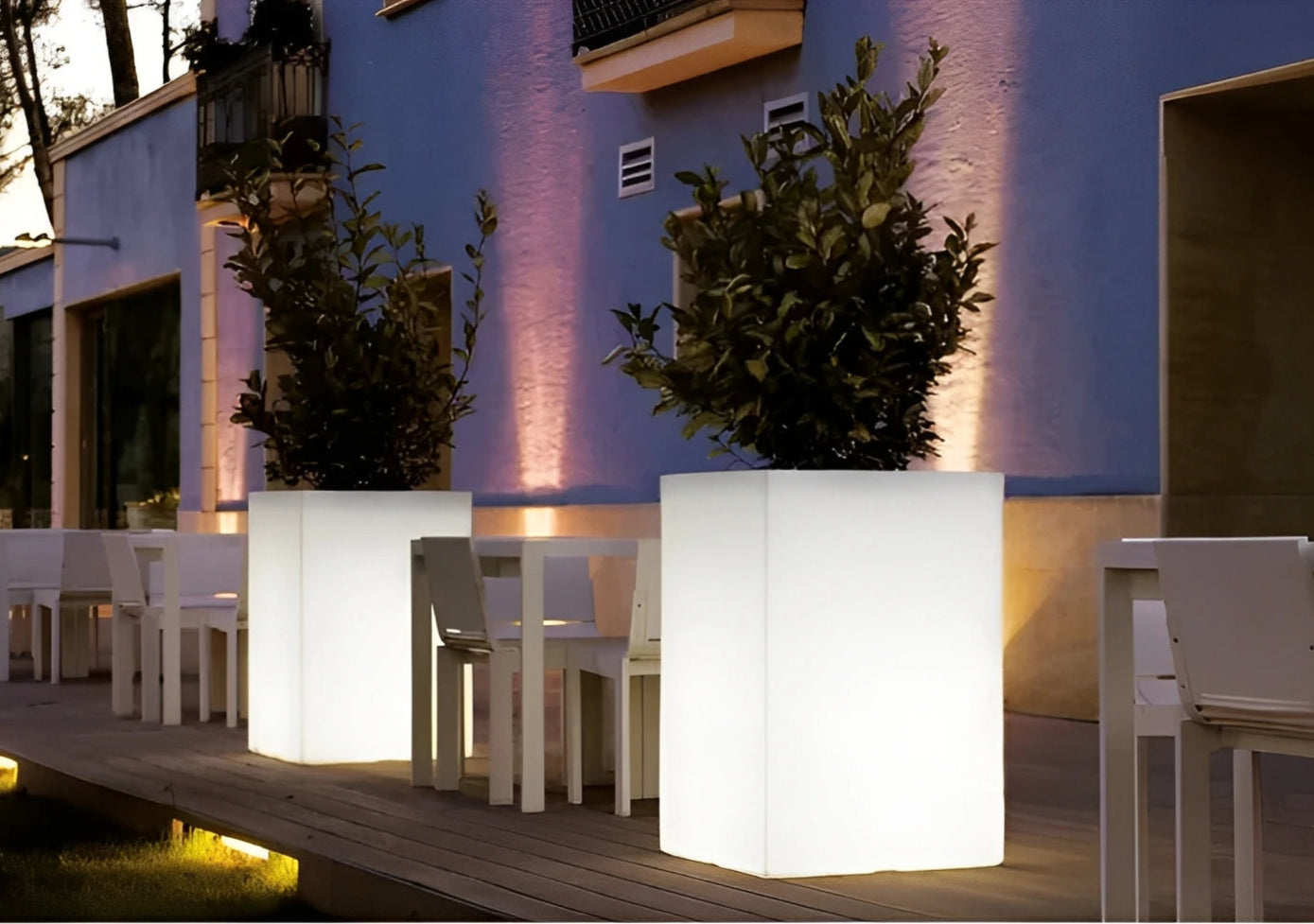 Bloempot - Cubo Alto -LED