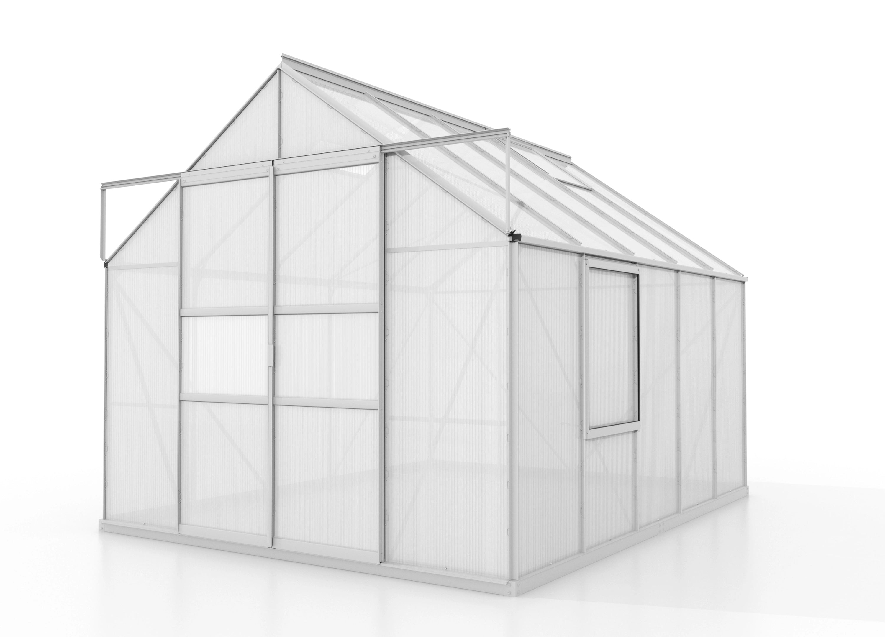 serre en polycarbonate porte centrale