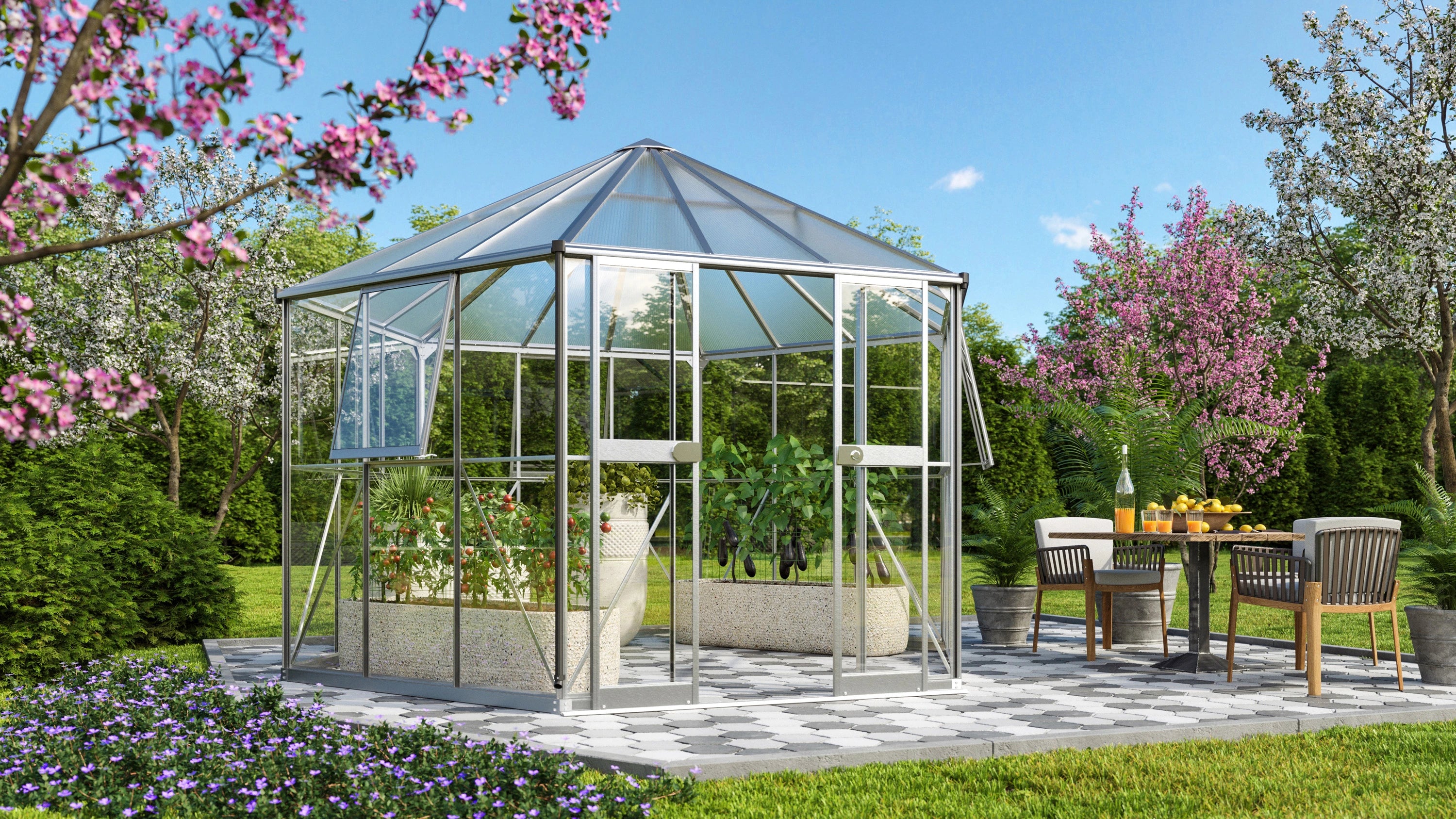 grande serre hexagonale