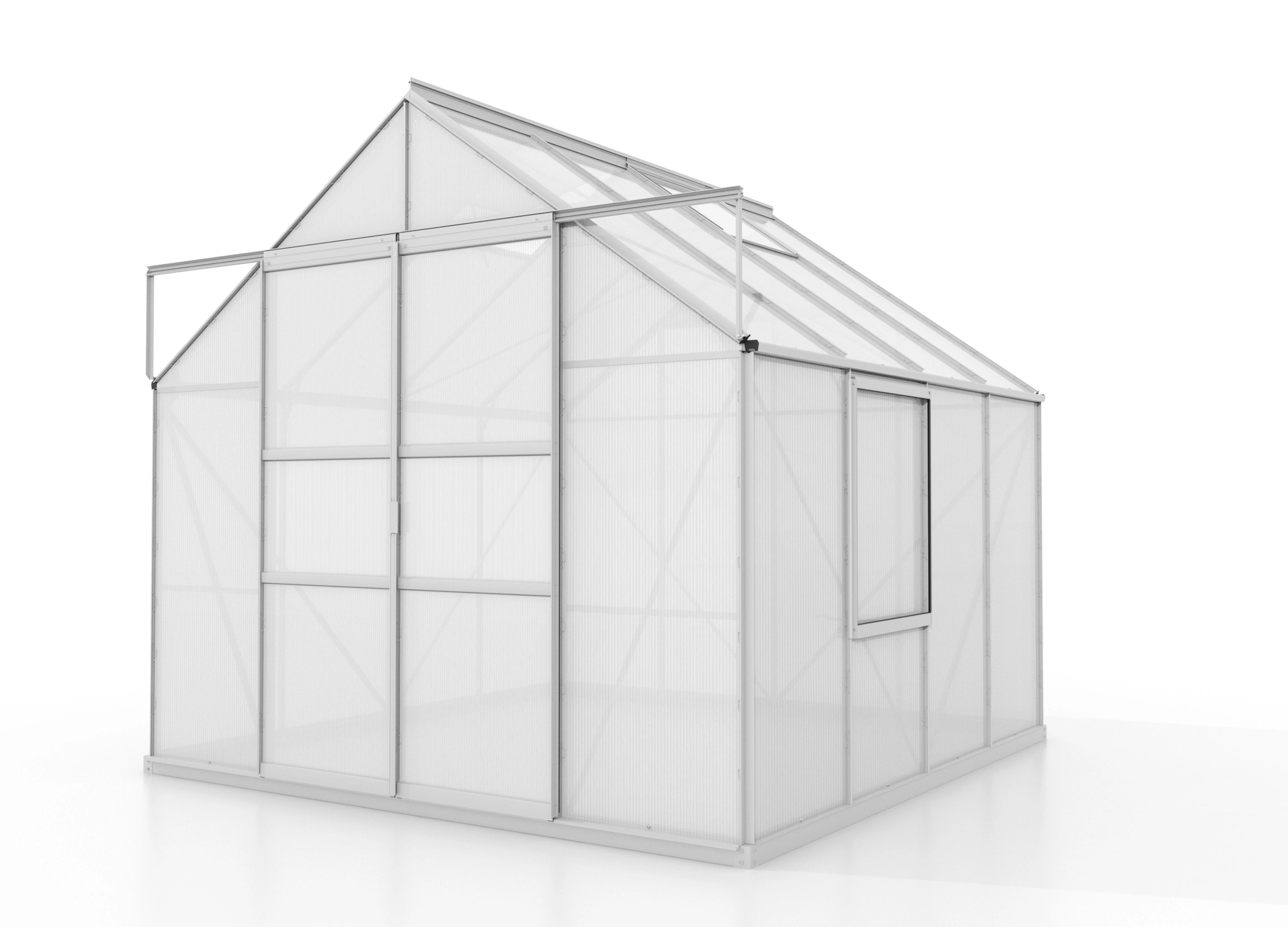 serre de jardin en polycarbonate double porte