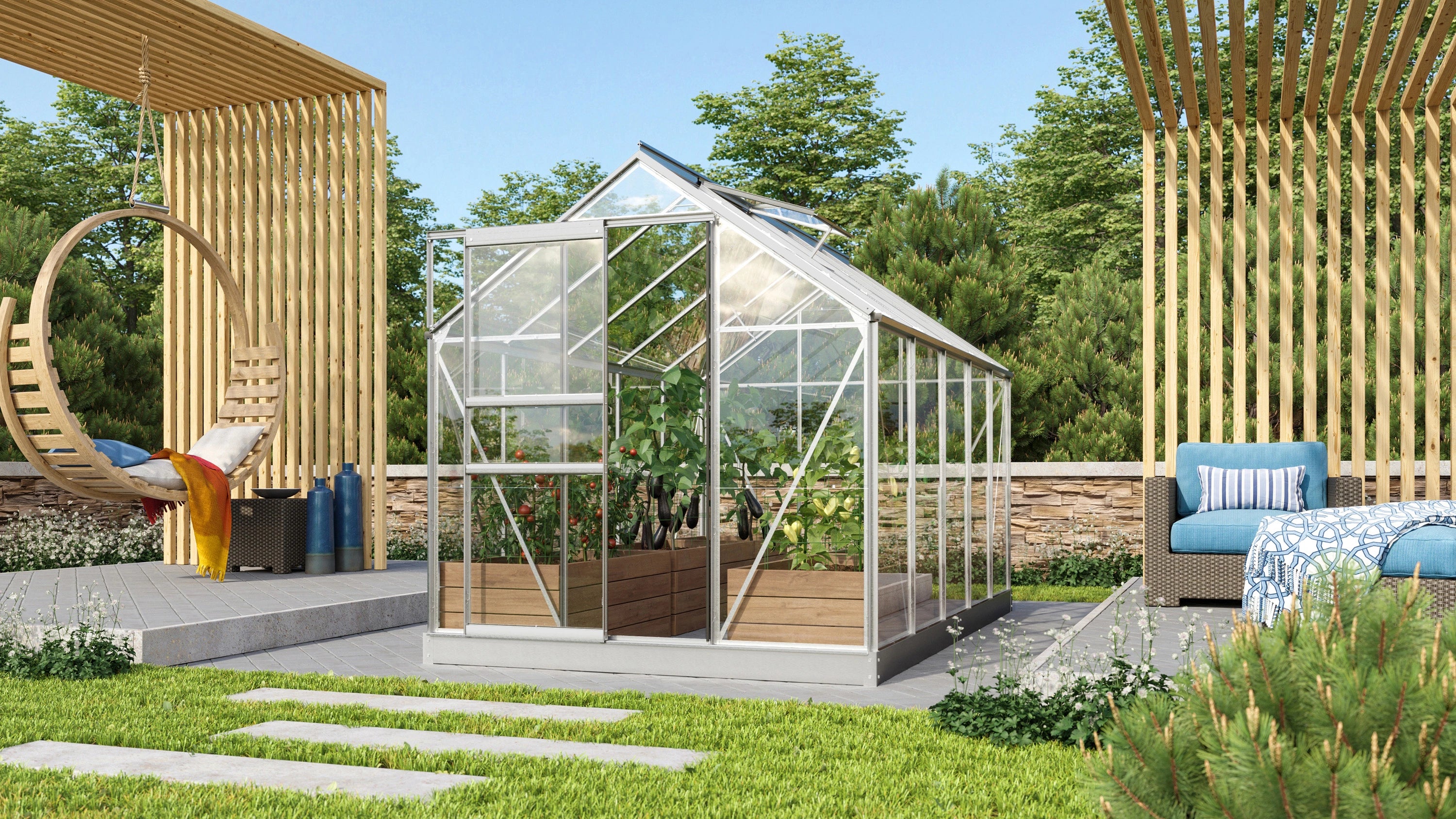 serre verre trempé 6m2