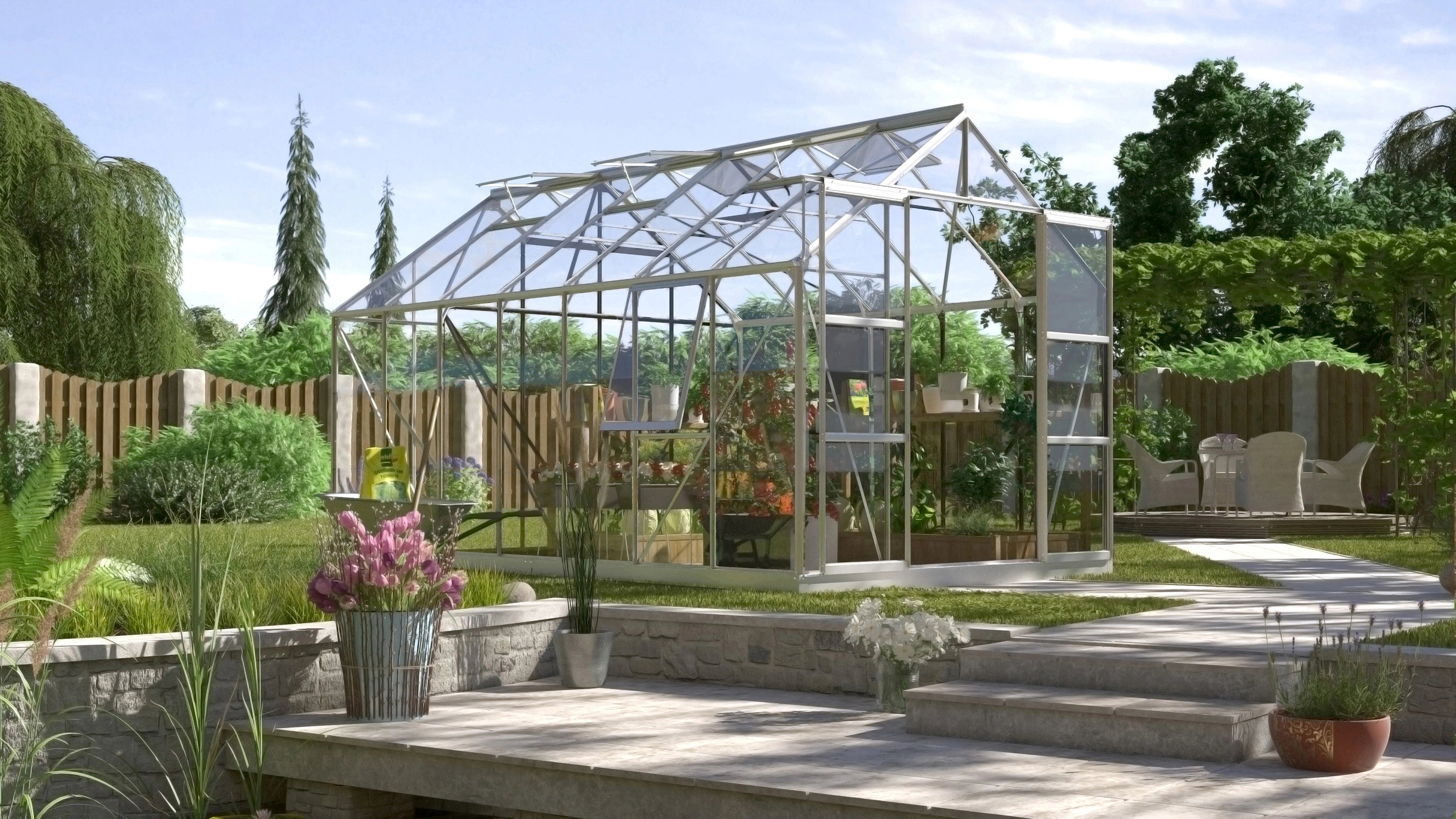 serre alu verre trempé