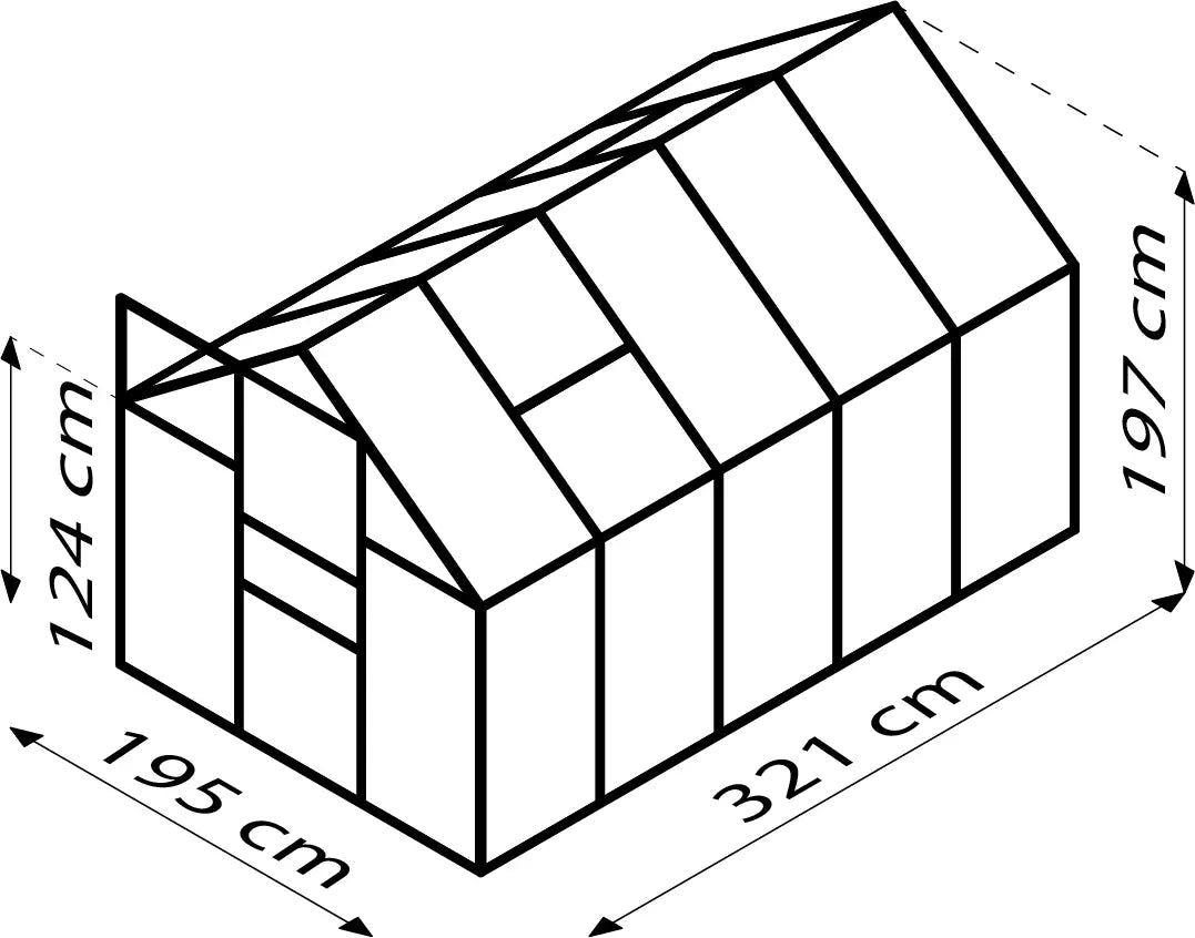 serre verre trempé 6m2