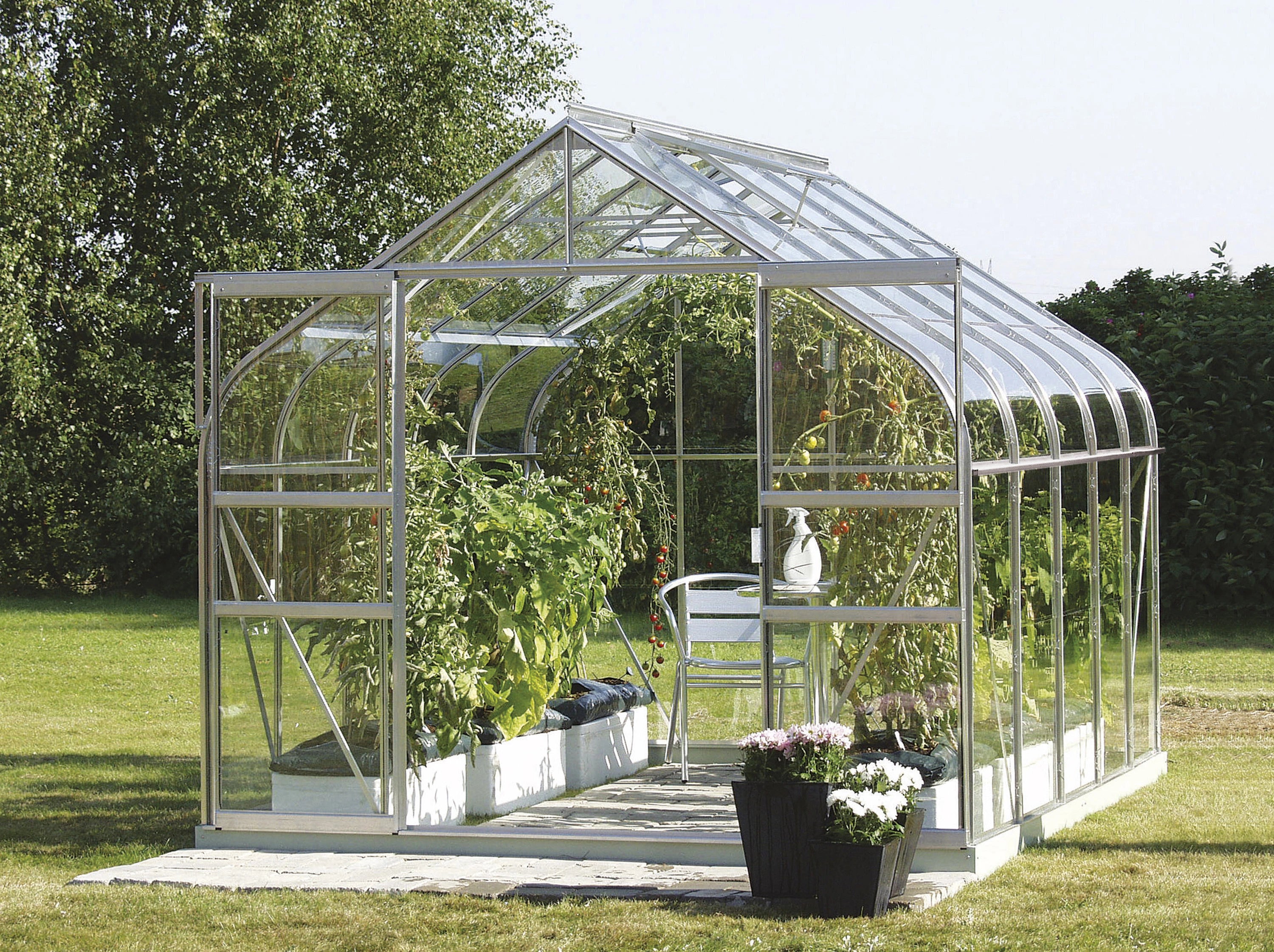 serre alu noir verre trempé