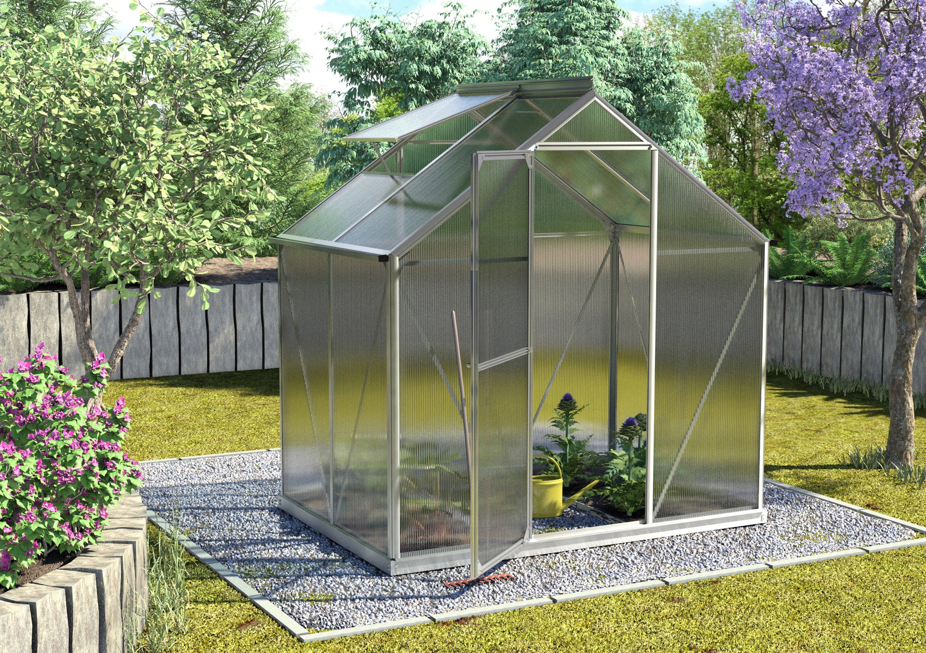 serre de jardin polycarbonate petite largeur