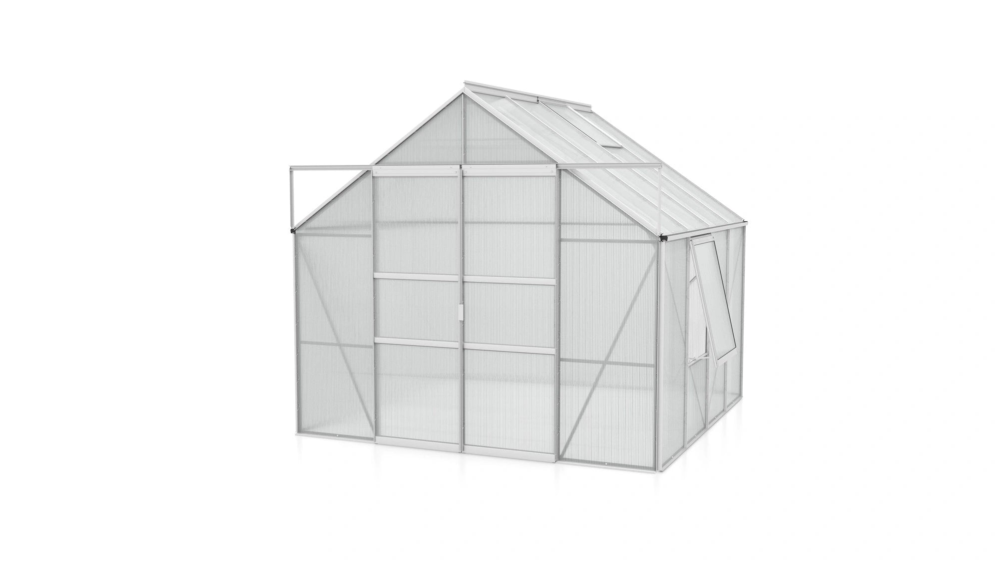 serre de jardin en polycarbonate double porte