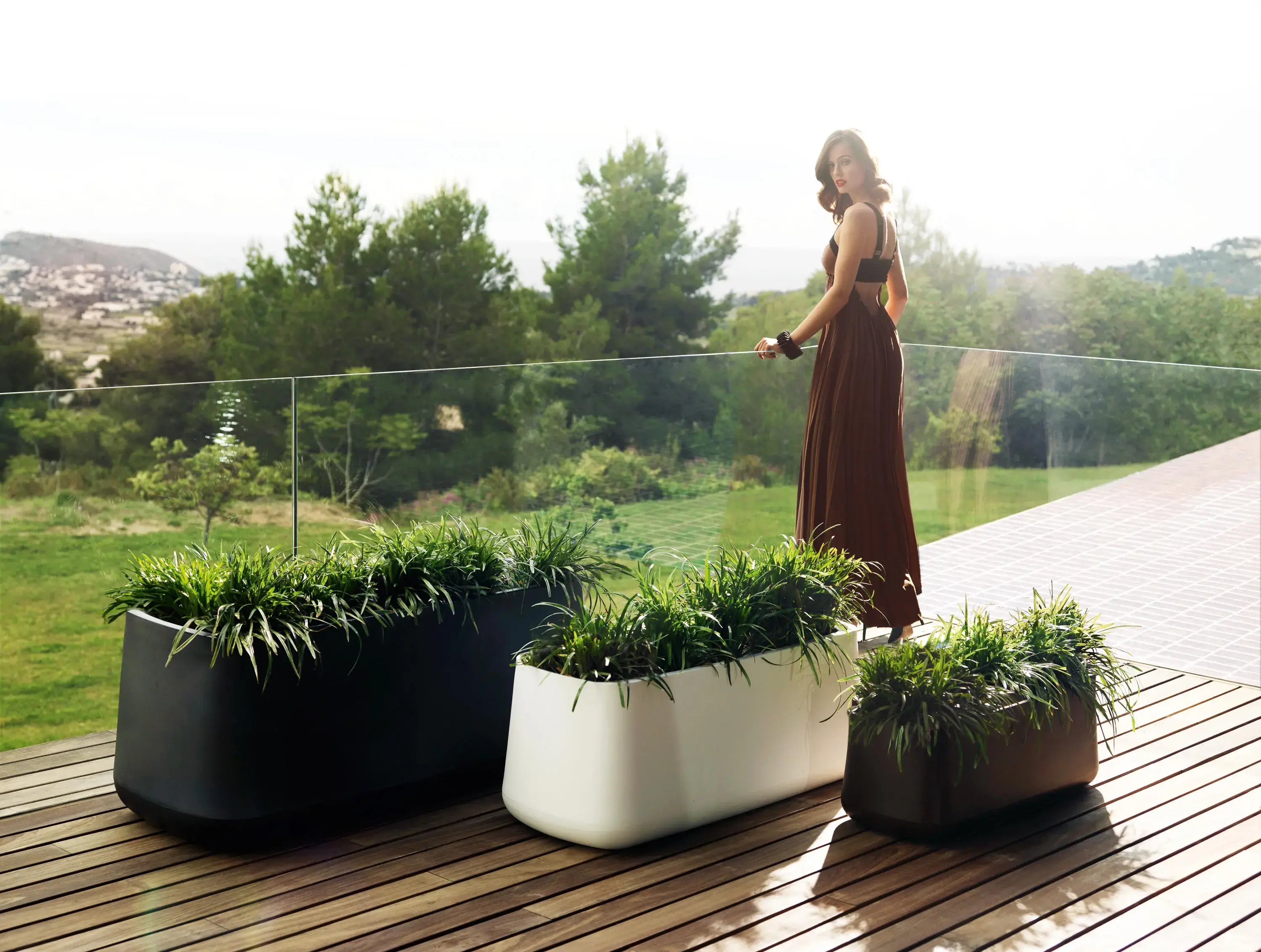 jardinière extérieur rectengulaire en plastique Vondom