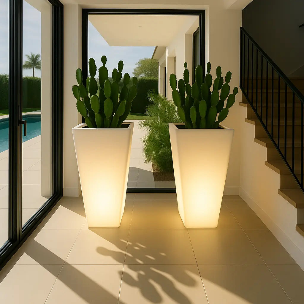 Bloempot - Cuadrado Alto LED