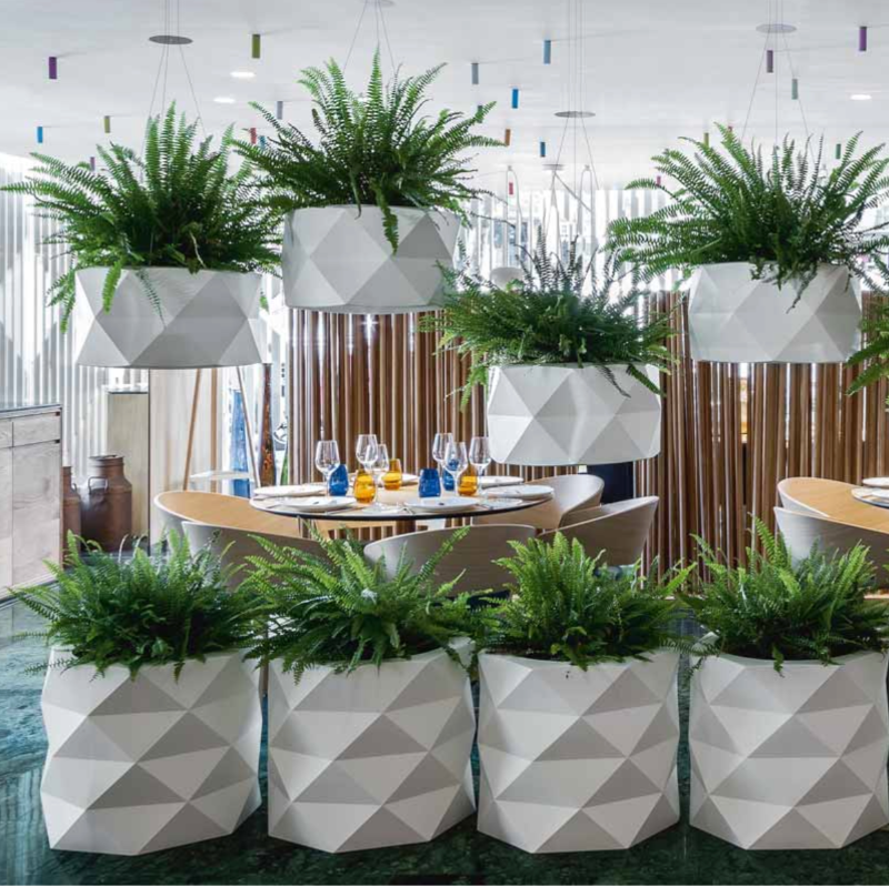 pot de fleurs suspendu design