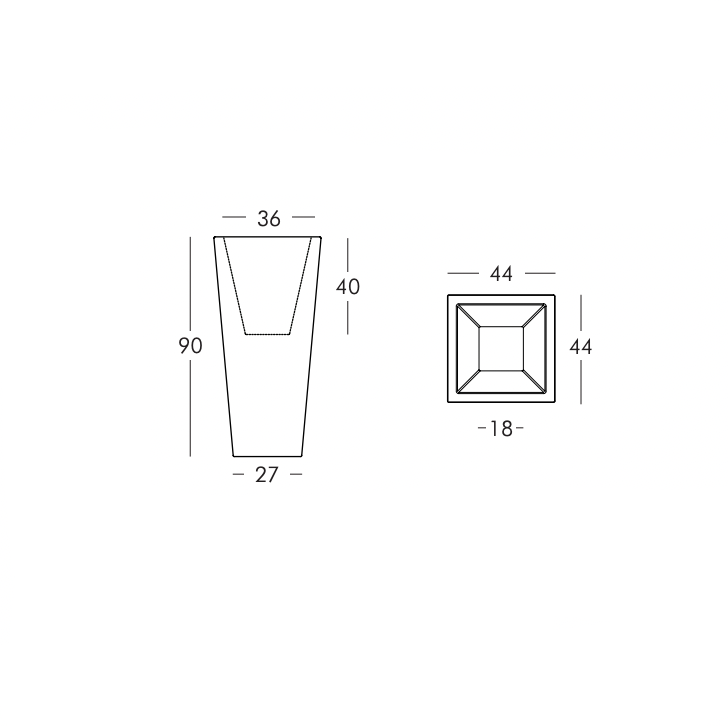 Pot - Cuadrado Alto 2