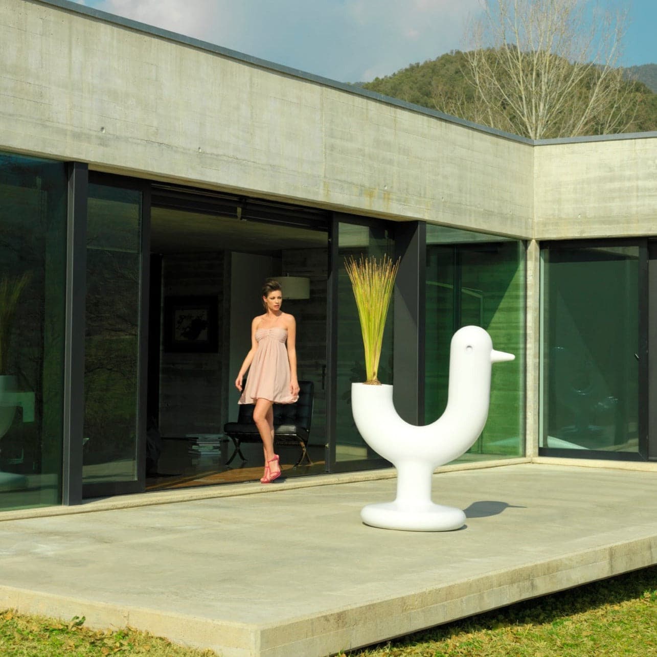 grand pot fleurs exterieur original