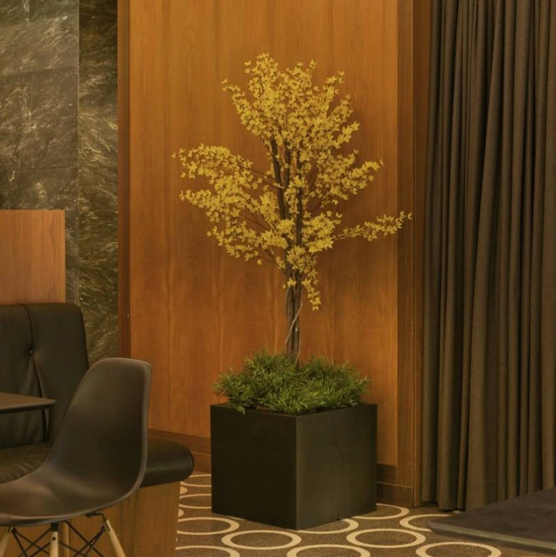 jardinière carre noir