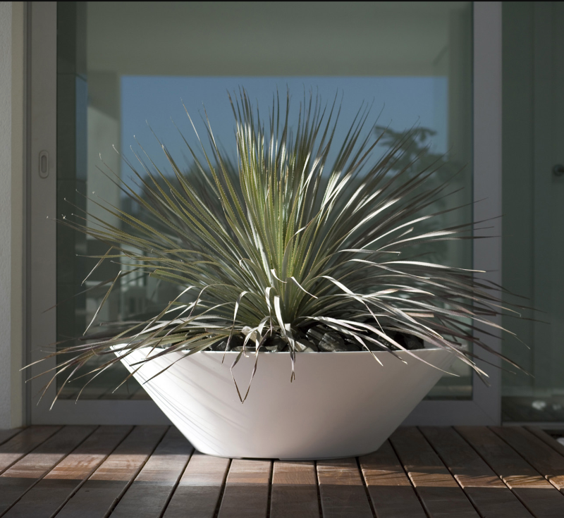 jardinière ronde grande taille blanche