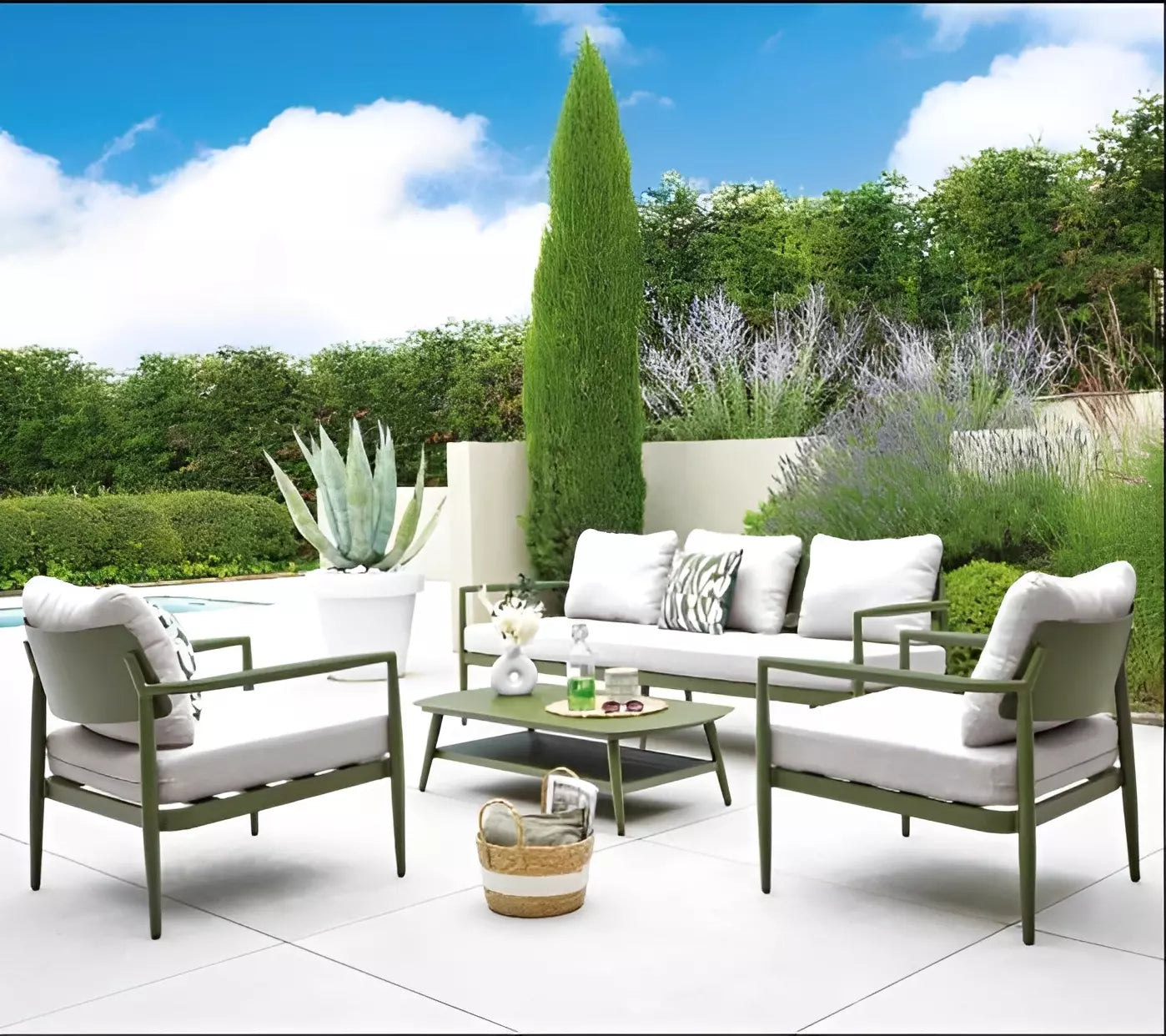 concilier plante et salon de jardin