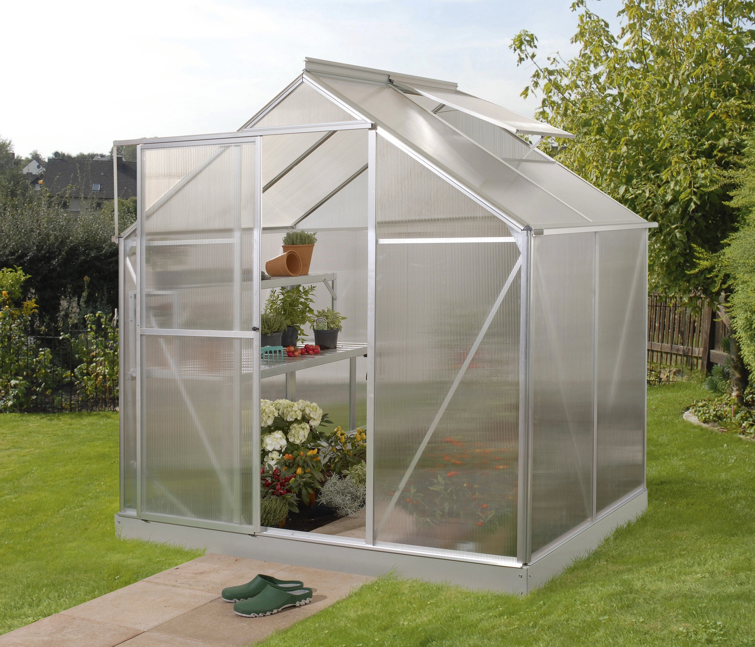 serre de jardin polycarbonate petite largeur 