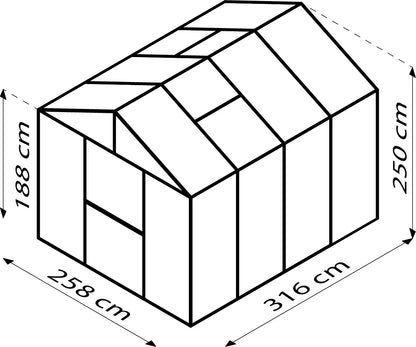 serre verre toit polycarbonate