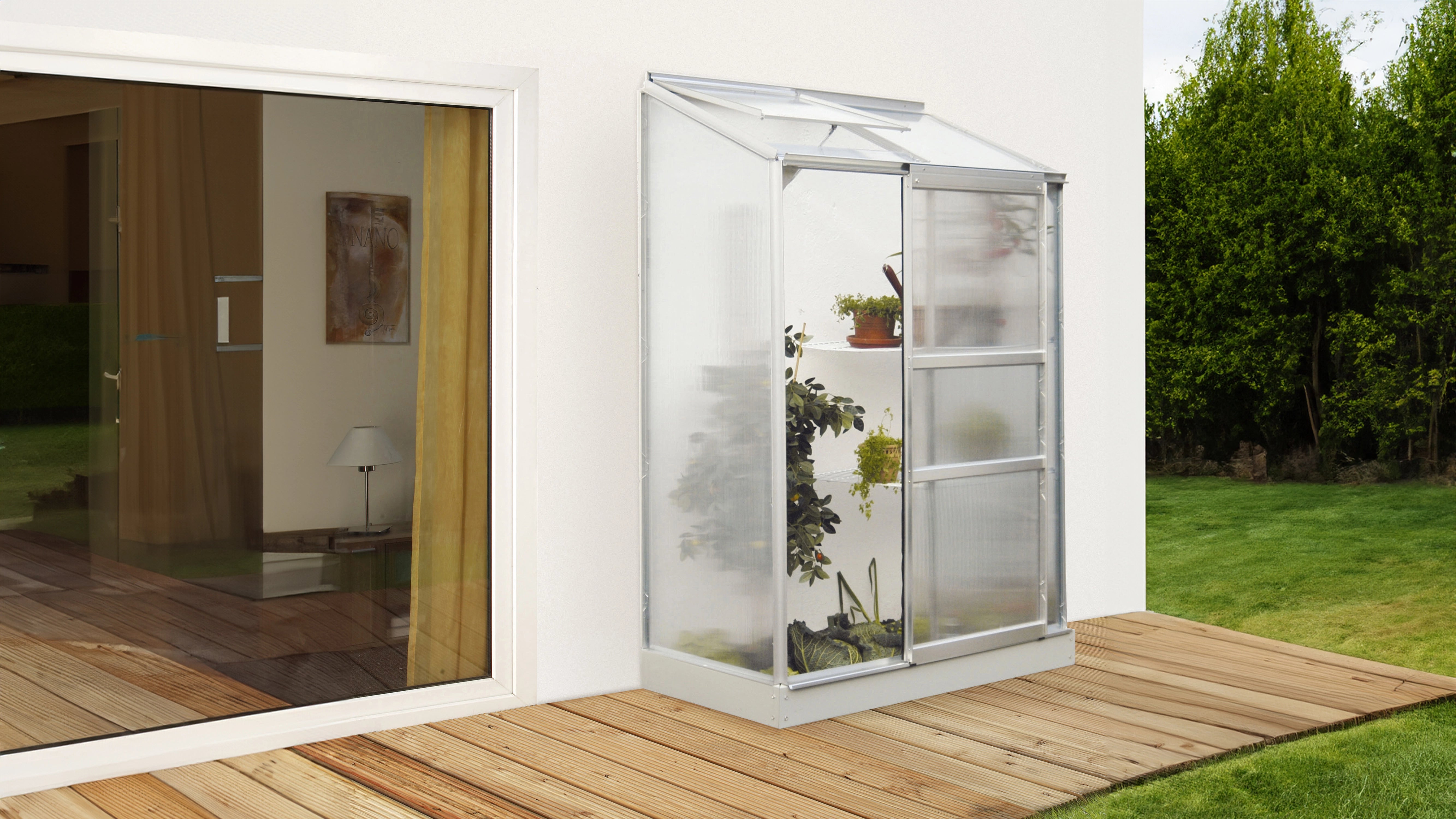 mini serre adossée polycarbonate 