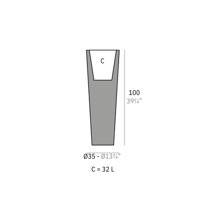 Bloempot - Cono Alto LED