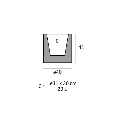 Bloempot - Cilindro LED