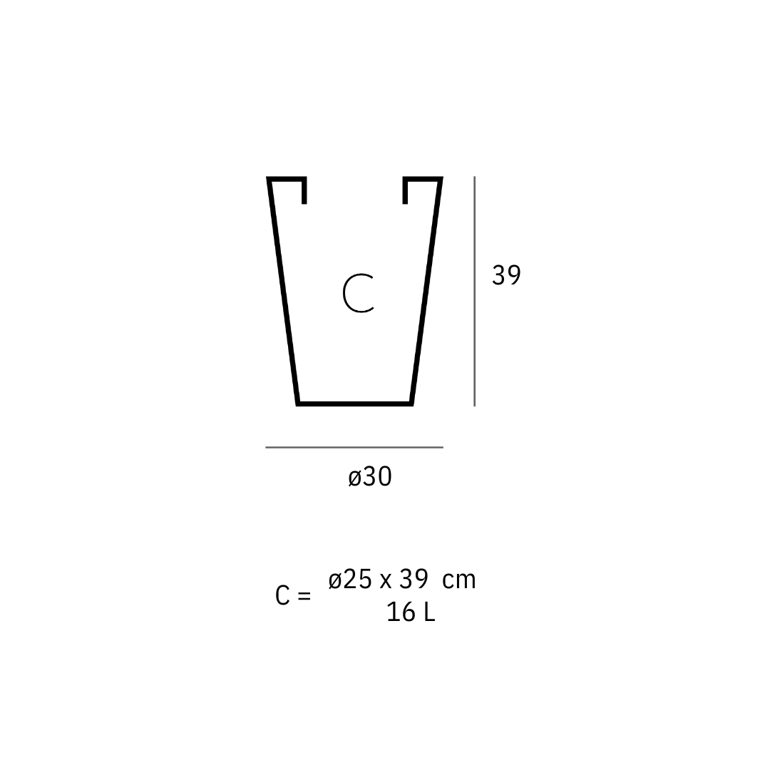 Bloempot - Cono Alto