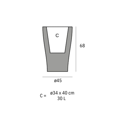 Bloempot - Curvado LED