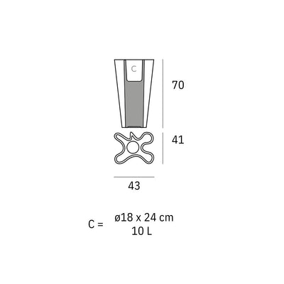 Bloempot - BYE-BYE LED