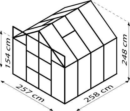 serre de jardin 2.50x2.50 