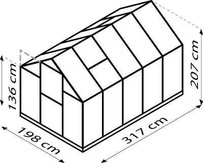 serre chassis de jardin en verre aluminium