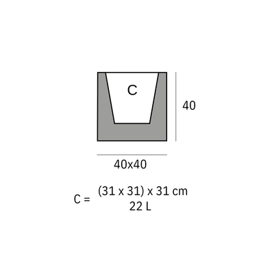 Bloempot - Cubo LED