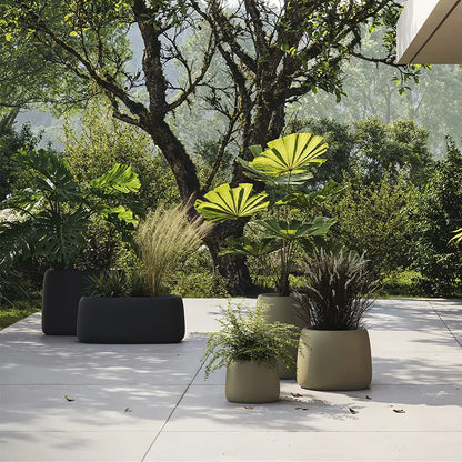 Gros Pot Fleurs Design Extérieur