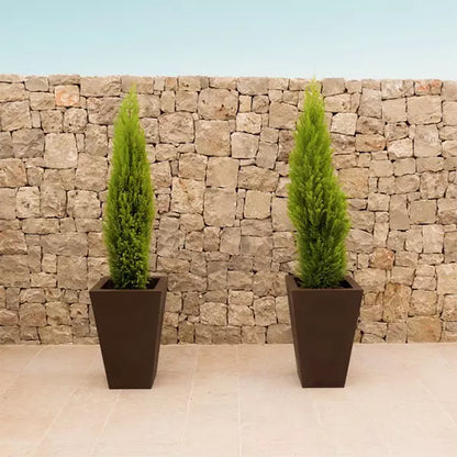 pot de fleurs haut carré extérieur