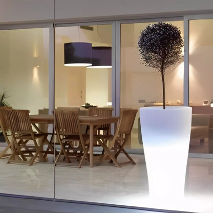 pot de fleurs extérieur lumineux