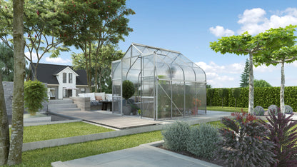 serre de jardin polycarbonate 6m2 + base