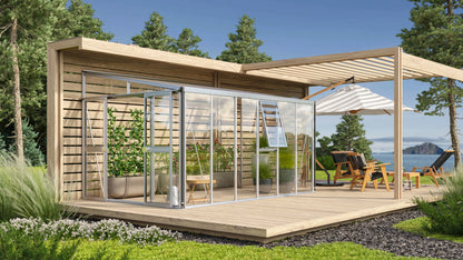 demi serre adossée monopente