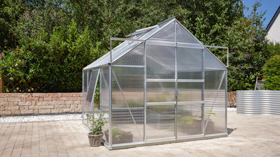 serre de jardin en polycarbonate double porte