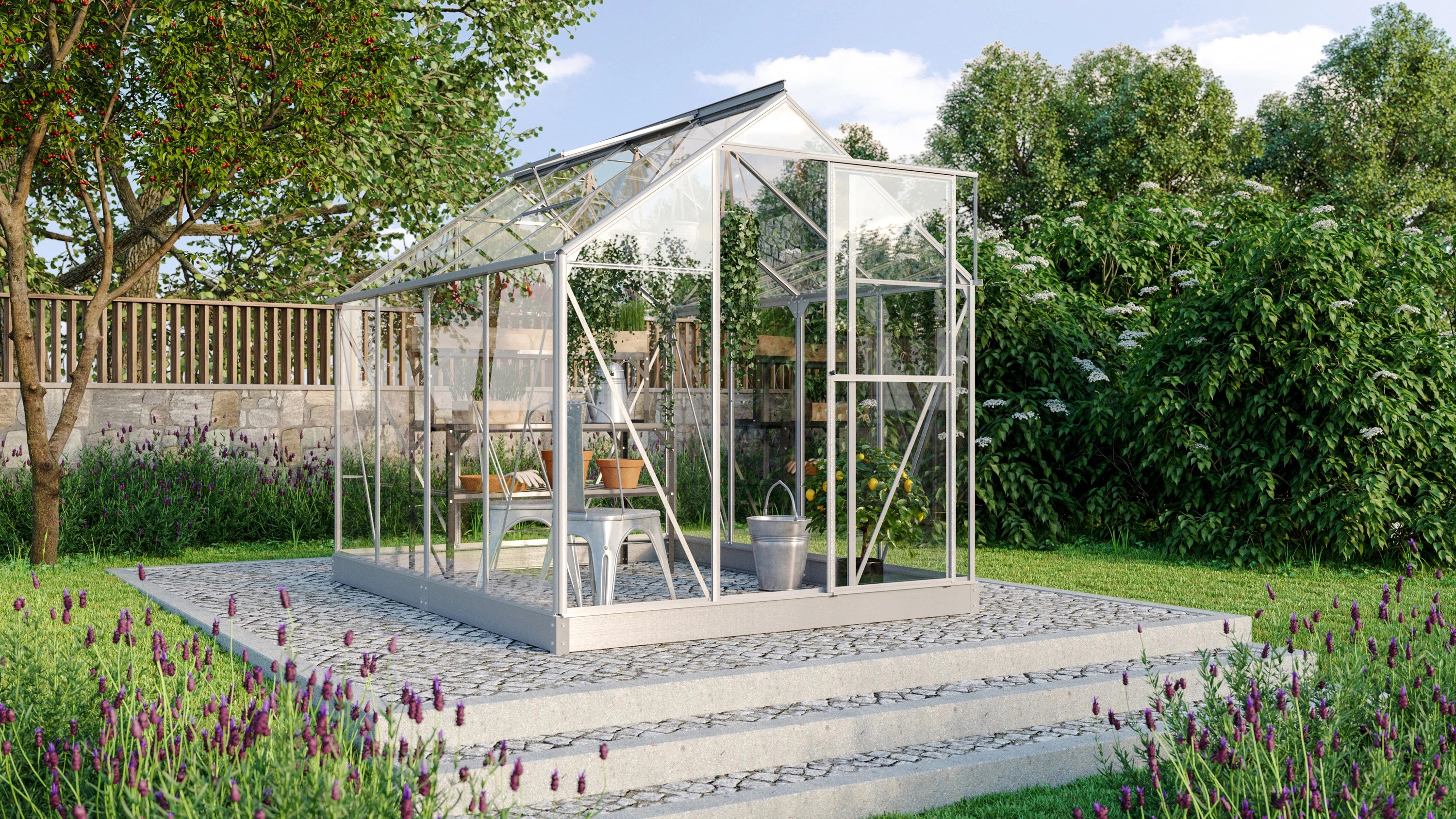 serre jardin aluminium verre trempé 