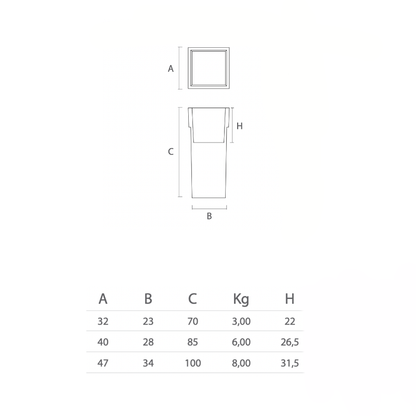 Grand Pot Lumineux Gemini LED - Grand Cache Pot Lumineux