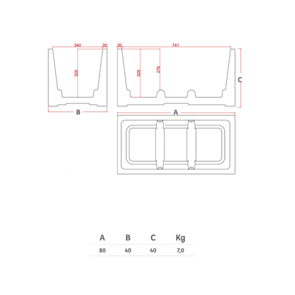 Jardinière Cosmos - Bac Extérieur Jardin - Lyxo