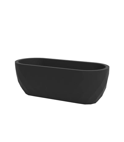 Jardinière Vases, coloris noir, sur fond blanc