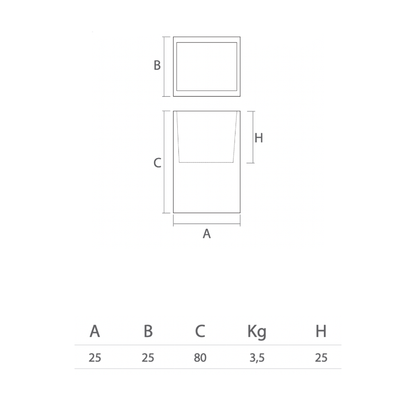 Pot Colonne Patio - Colonne Pot de Fleurs Intérieur - Lyxo