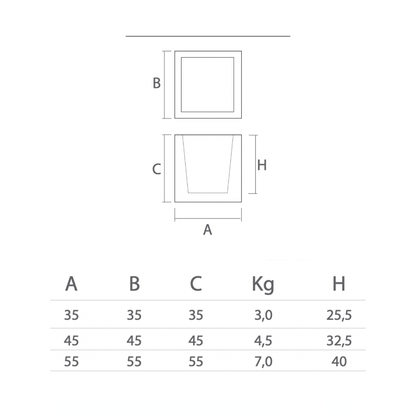 Pot Cosmos Cubo - Pot de Fleurs Carre Intérieur - Lyxo
all-groups