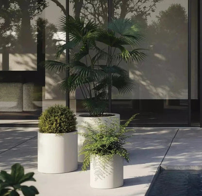 pot cylindrique blanc - Cilindro Vondom