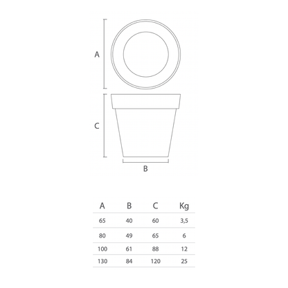 Pot Easy - Pot de Fleurs Diamètre 100 cm - Lyxo