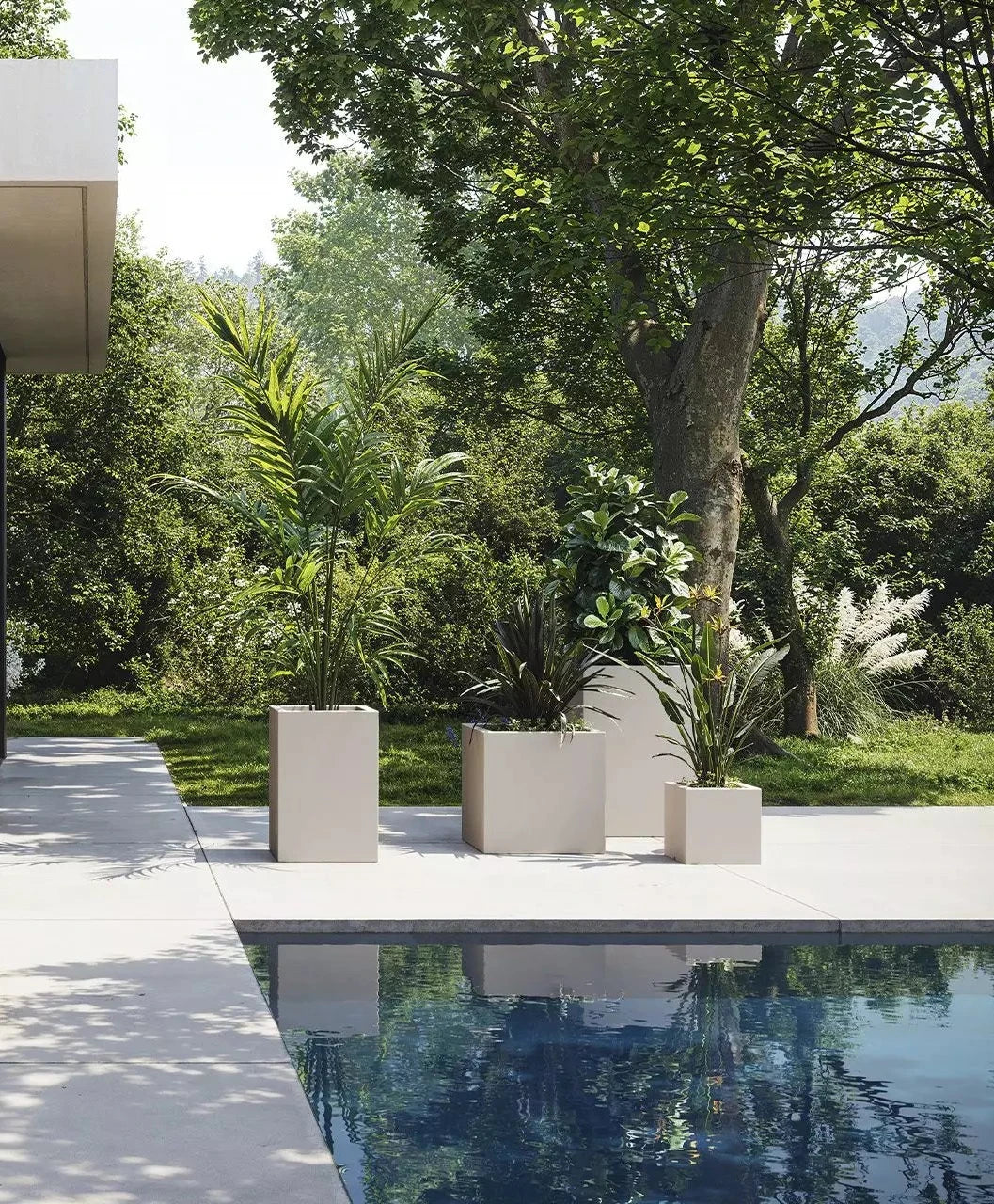 pot de fleurs cube carré