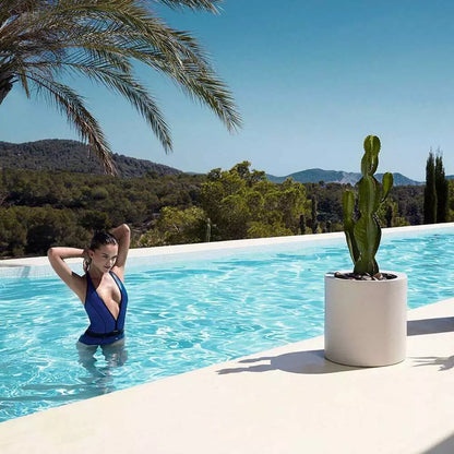 pot fleurs cylindrique