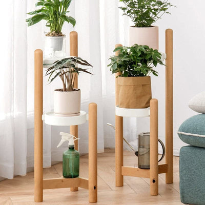 porte-plante-bois-pied
