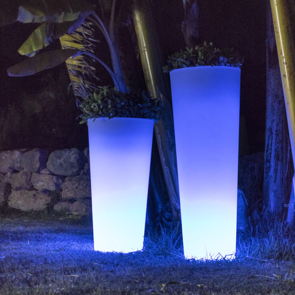 pot de fleur lumineux solaire